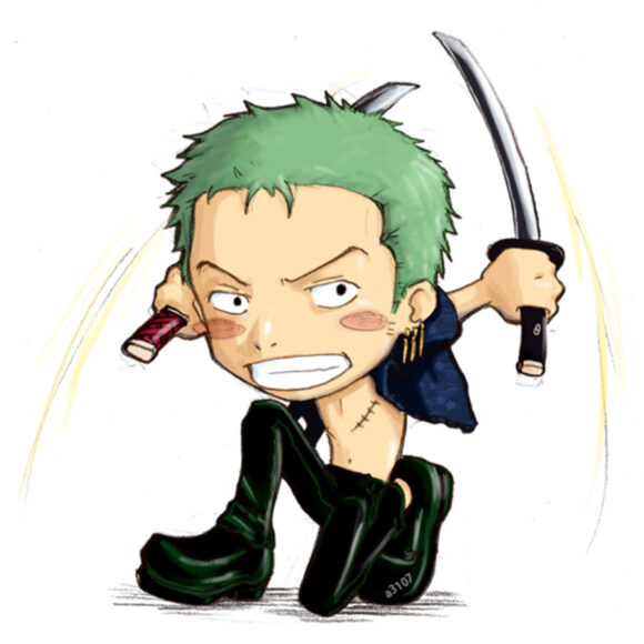 Hình ảnh Zoro chibi vui tươi
