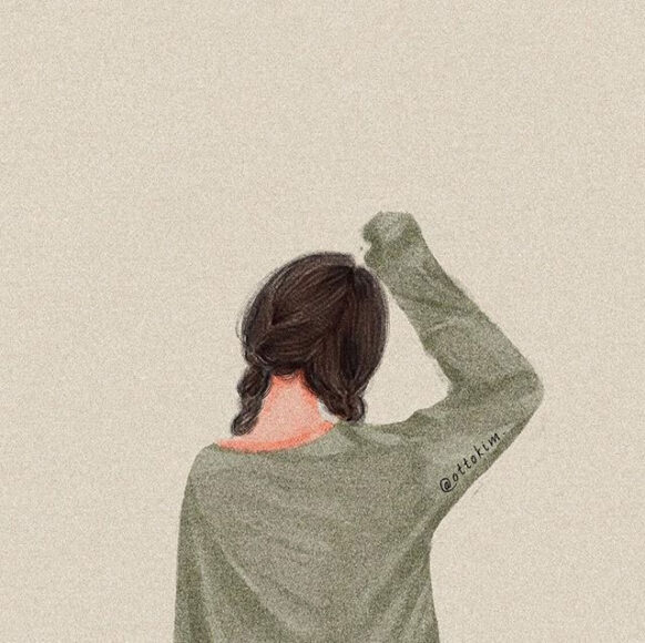 Hình ảnh avatar Tiktok cô gái buộc tóc hai bên