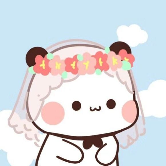 Hình ảnh avatar gấu đội khăn cute