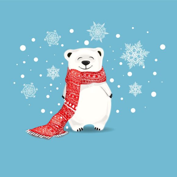 Hình ảnh avatar gấu quàng khăn đỏ