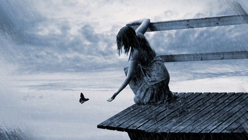 Hình avatar cô đơn dưới mưa