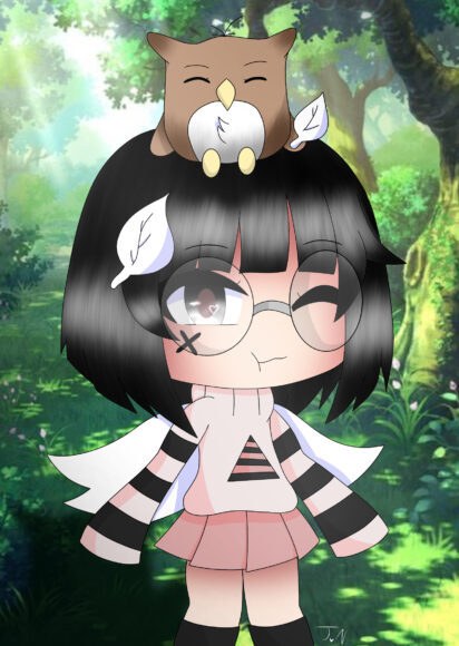 Hình nền Gacha đeo kính