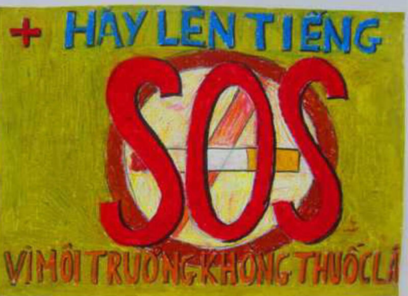 Tranh vẽ chống thuốc lá đơn giản ý nghĩa