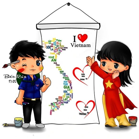 Tranh vẽ đoàn viên thanh niên Việt Nam đẹp
