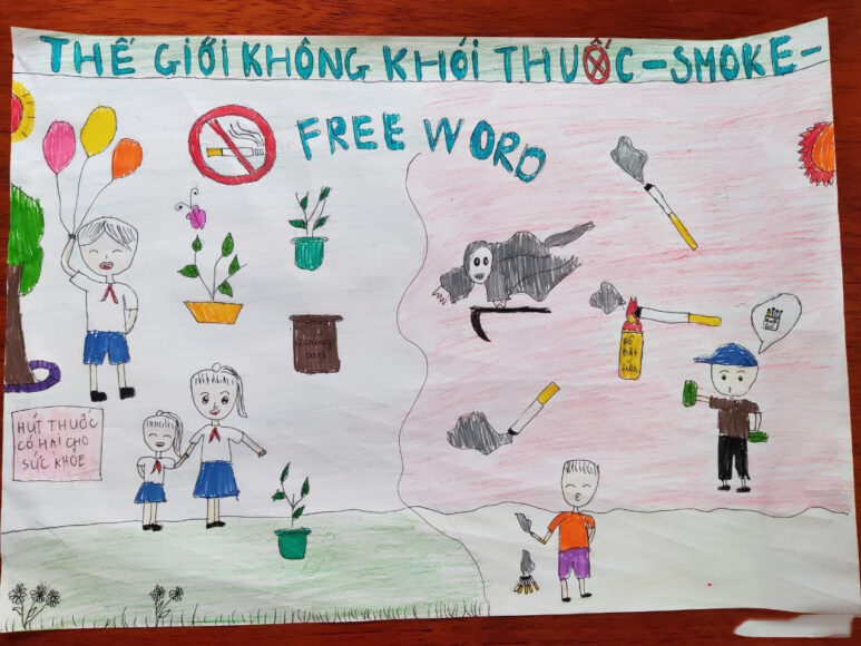 Tranh vẽ thế giới không khói thuốc đơn giản, ý nghĩa