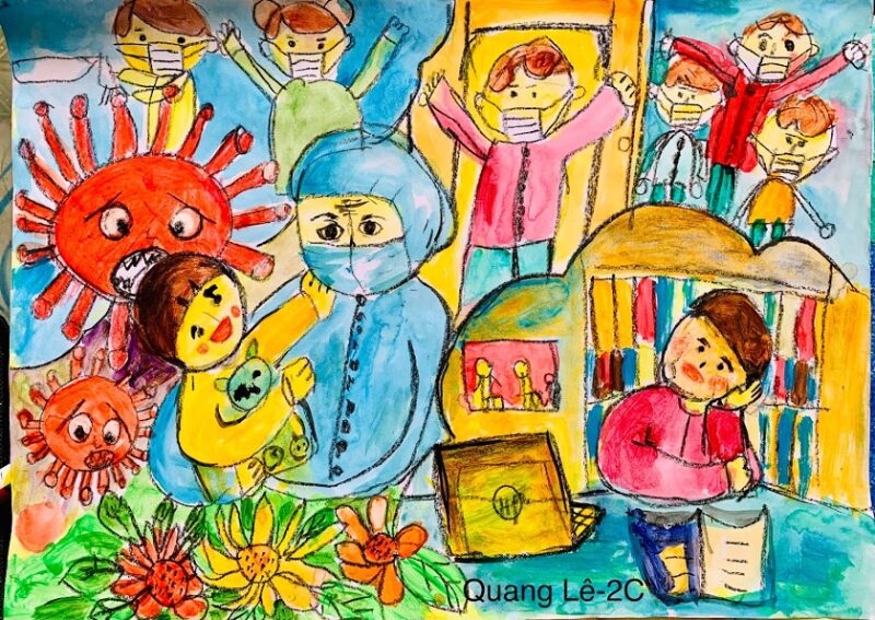 Tranh vẽ tiến bước lên đoàn 2022