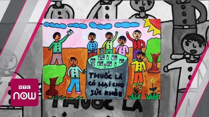 Vẽ tranh cấm hút thuốc lá bảo vệ sức khỏe