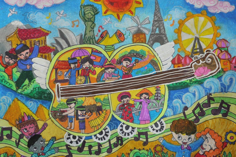 Vẽ tranh chiếc ô tô mơ ước đẹp