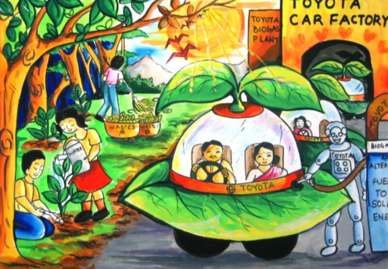 Vẽ tranh chiếc ô tô mơ ước đẹp của học sinh