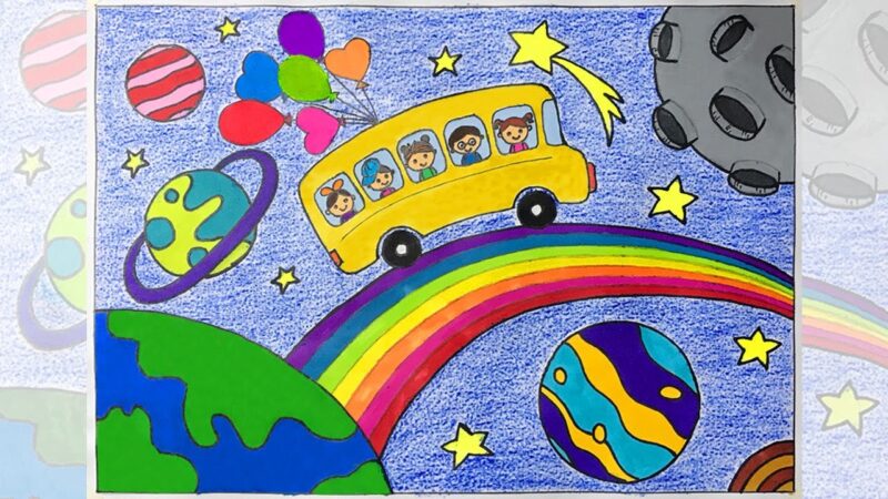 Vẽ tranh chiếc ô tô mơ ước đi vòng quanh thế giới