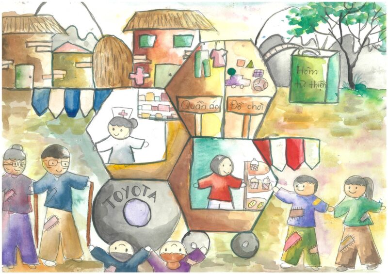 Vẽ tranh chiếc ô tô mơ ước đơn giản mà đẹp