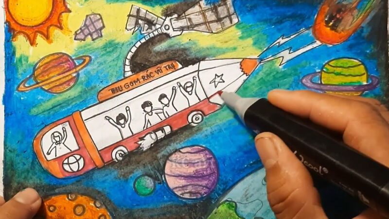 Vẽ tranh chiếc ô tô mơ ước đơn giản mà ý nghĩa nhất