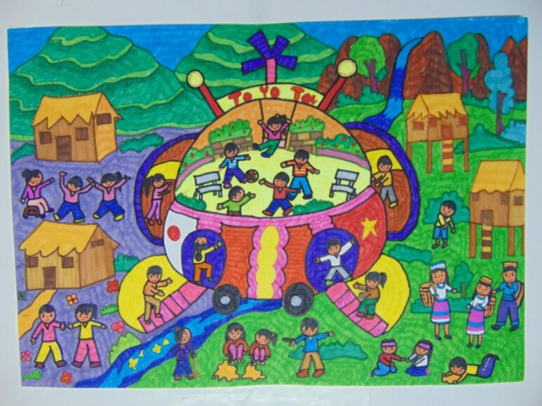 Vẽ tranh chiếc ô tô mơ ước đơn giản, ý nghĩa