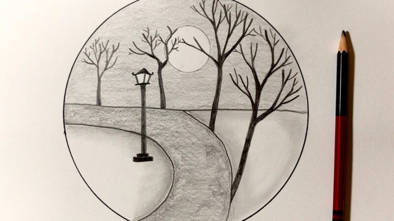 Vẽ tranh đen trắng đơn giản