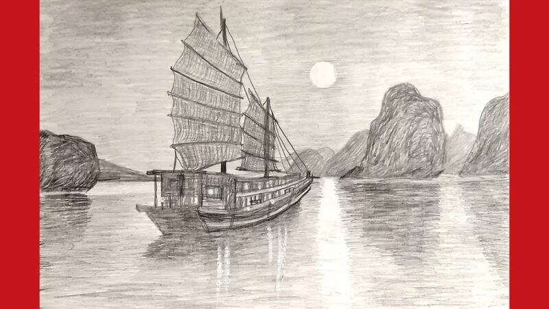 Vẽ tranh đen trắng phong cảnh đẹp nhất