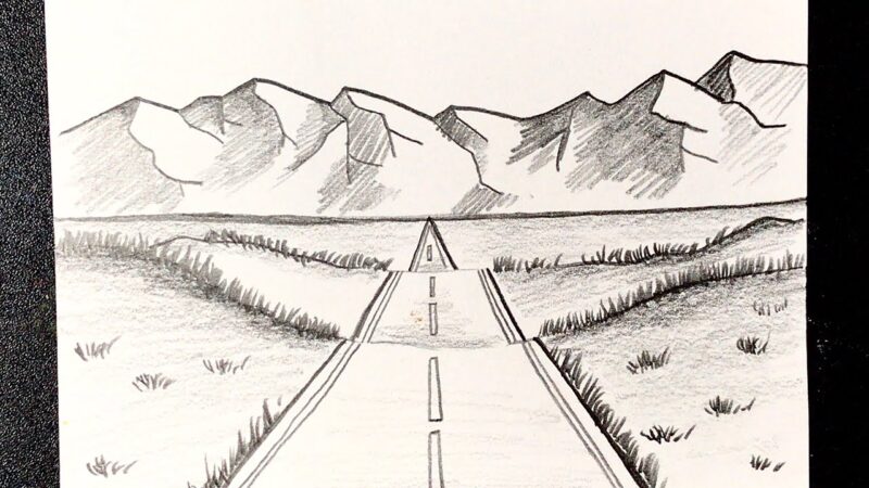 Vẽ tranh đồng quê đơn giản miền núi