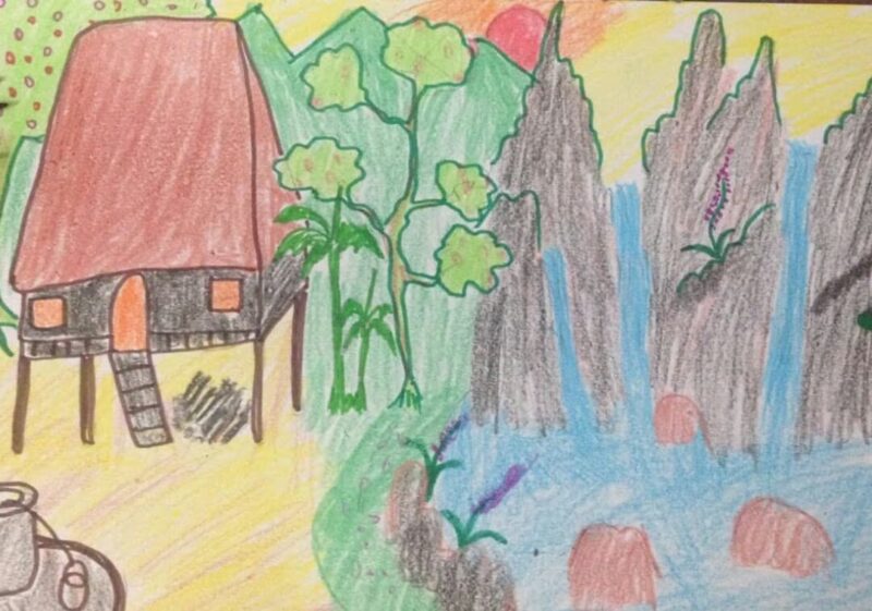 Vẽ tranh phong cảnh miền núi