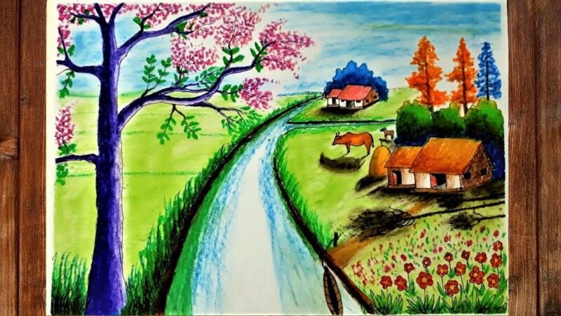 Vẽ tranh phong cảnh thiên nhiên Việt Nam