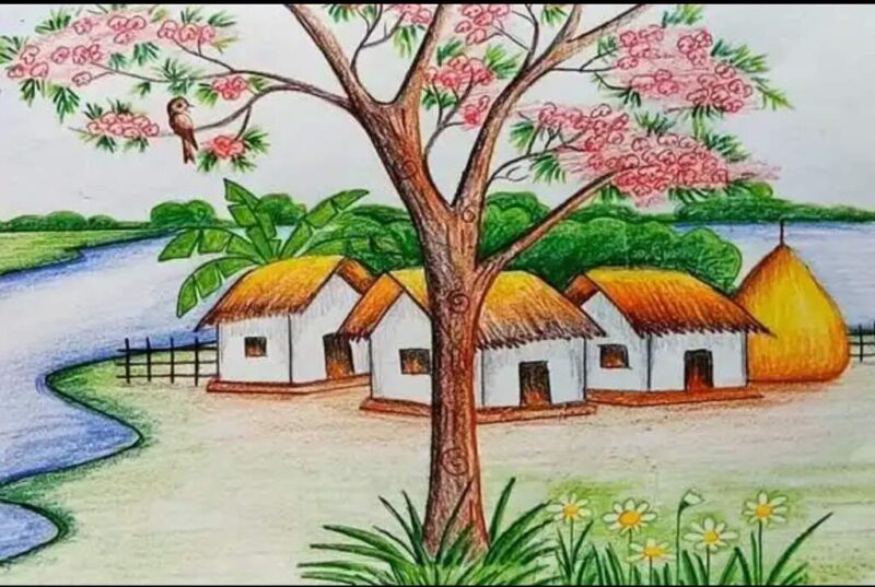 Vẽ tranh phong cảnh thiên nhiên tuyệt đẹp