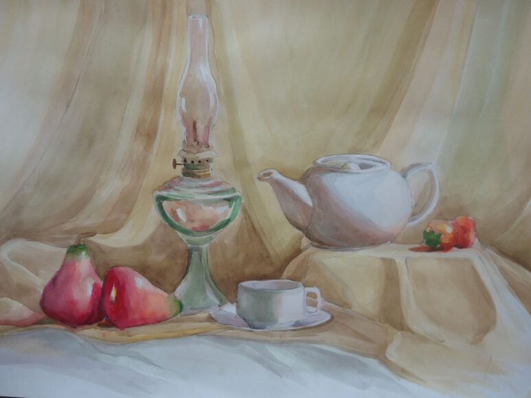 Vẽ tranh tĩnh vật bằng màu nước