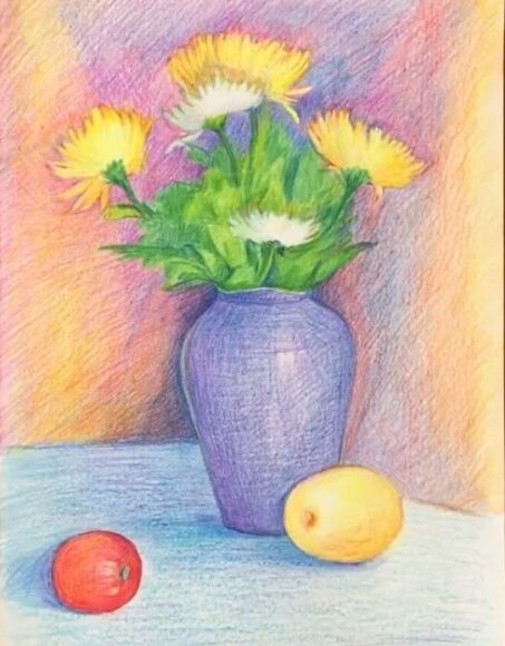Vẽ tranh tĩnh vật đẹp, đơn giản