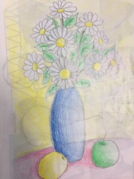 Vẽ tranh tĩnh vật đơn giản bằng màu