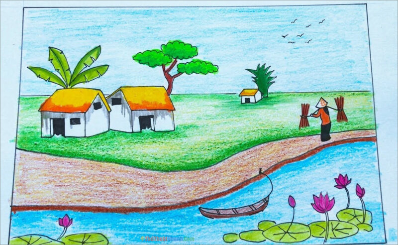 Vẽ tranh tình yêu quê hương đất nước