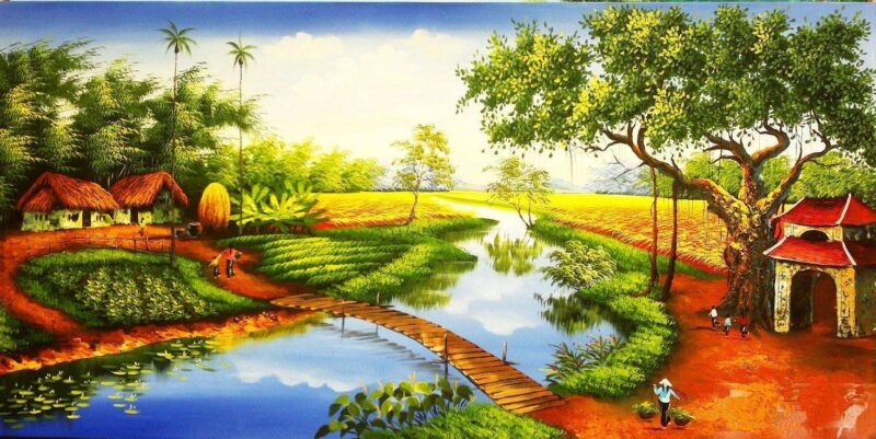 Vẽ tranh tình yêu quê hương đất nước Việt Nam đẹp nhất