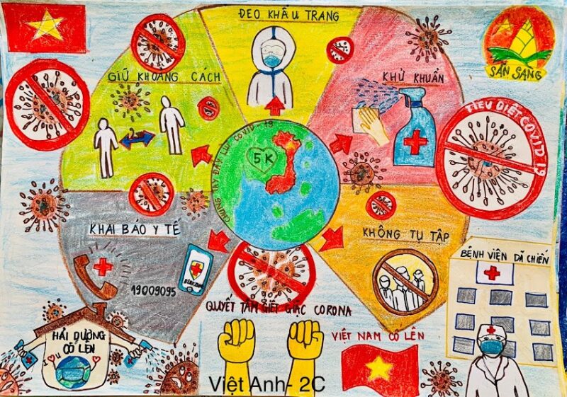 Vẽ tranh vui khỏe tiến bước lên đoàn cho thiếu nhi