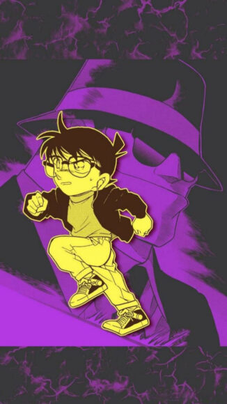 ảnh Conan ngầu đuổi theo bọn áo đen