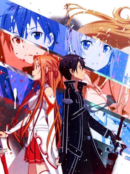 ảnh Kirito và Asuna đứng dựa lưng