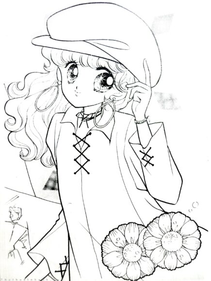 ảnh anime không màu đơn giản