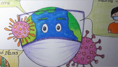 Tranh vẽ đeo khẩu trang