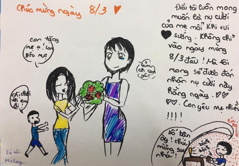 vẽ tranh 8 3 của bé lớp 3