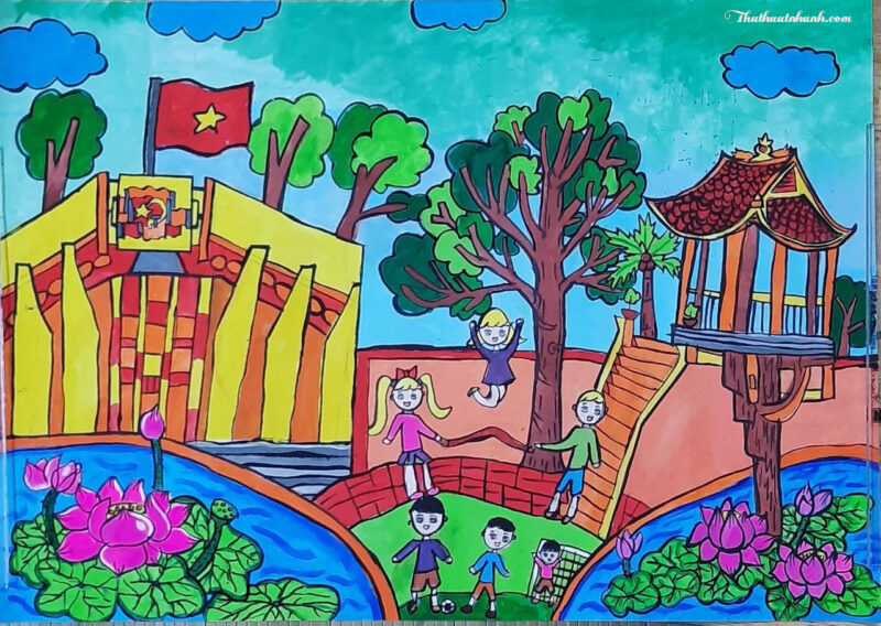 Vẽ tranh Hà Nội đẹp