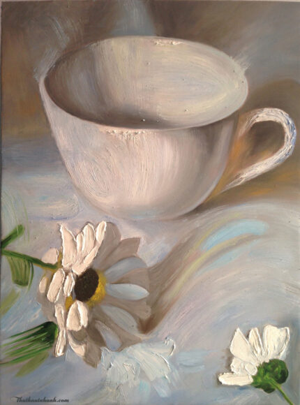 Vẽ tranh tĩnh vật đơn giản bằng sơn dầu