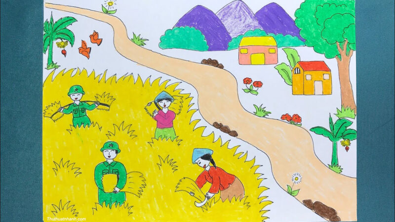 Vẽ tranh tình yêu quê hương đất nước Việt Nam đơn giản mà đẹp nhất