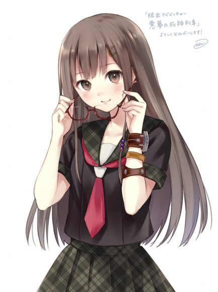 Ảnh anime nữ đeo kính dễ thương