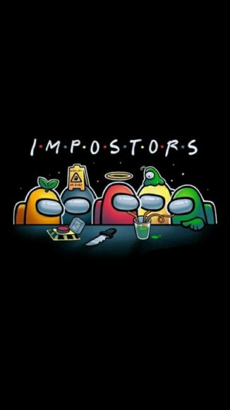 Ảnh nền Among Us đáng yêu