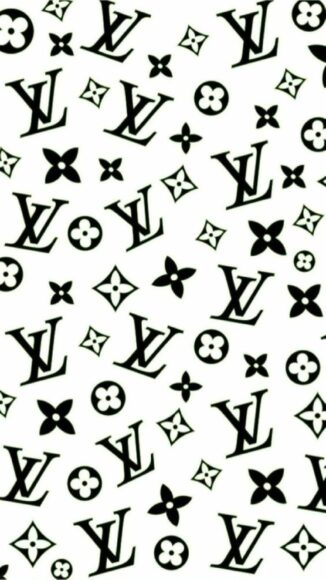 Ảnh nền Louis Vuitton trắng đen