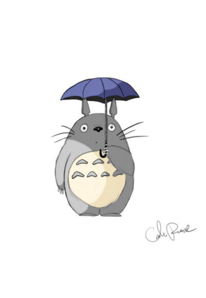 Ảnh nền Totoro cầm ô