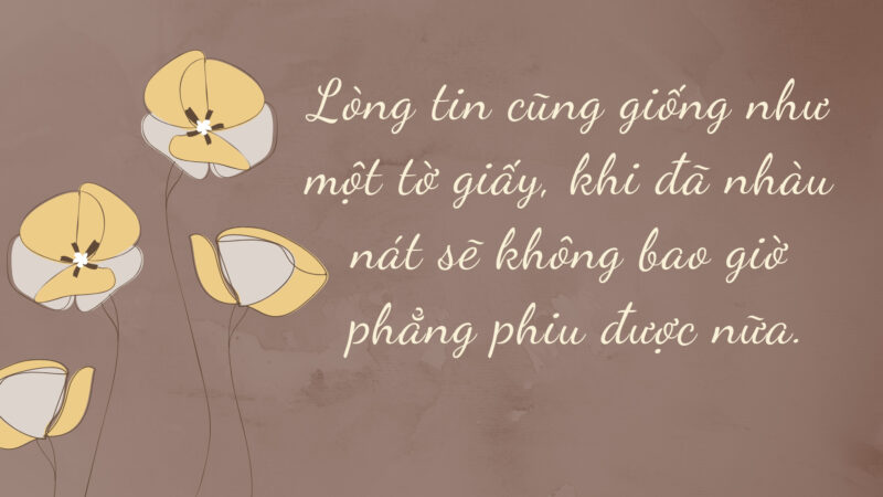 Ảnh nền có chữ đẹp về lòng tin