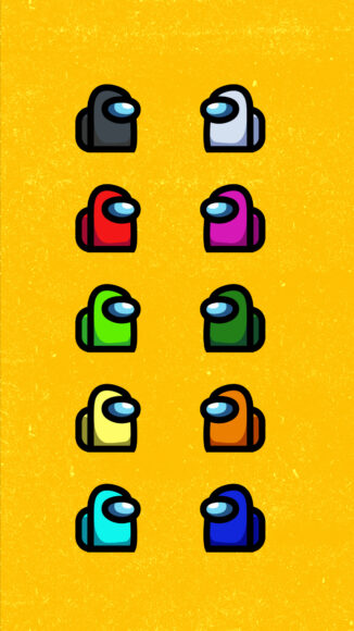 Hình nền Among Us nền vàng