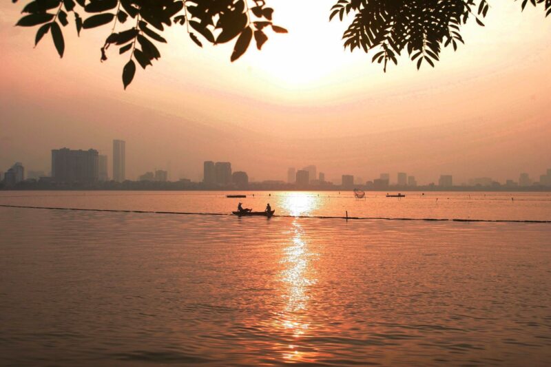 Hình nền Hà Nội cảnh sông nước