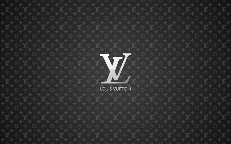 Hình nền Louis Vuitton có logo in nổi