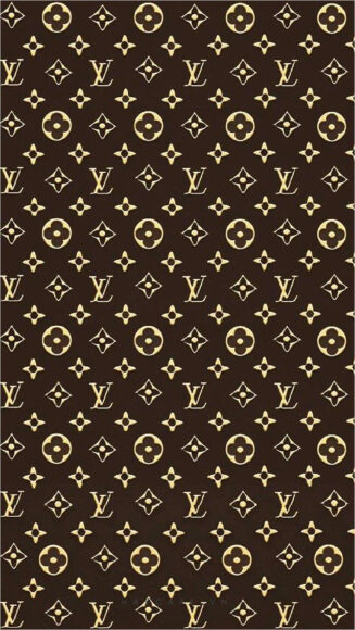 Hình nền Louis Vuitton màu nâu logo vàng