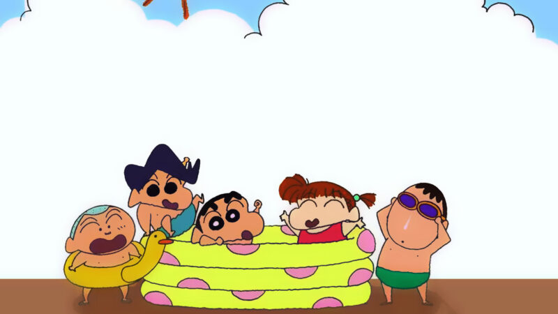 Hình nền Shin đi bơi