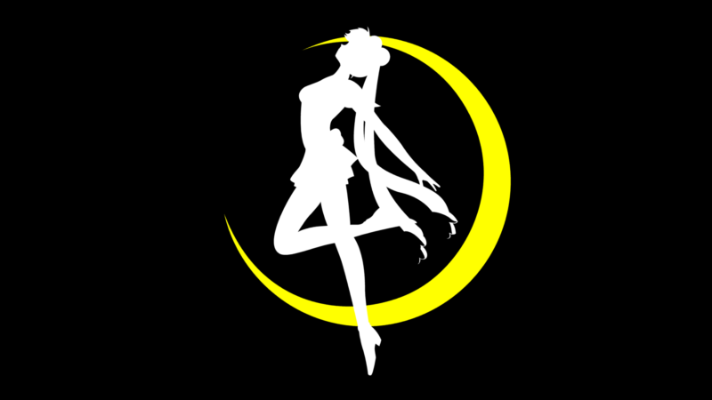 Hình nền Thủy Thủ Mặt Trăng đen trắng