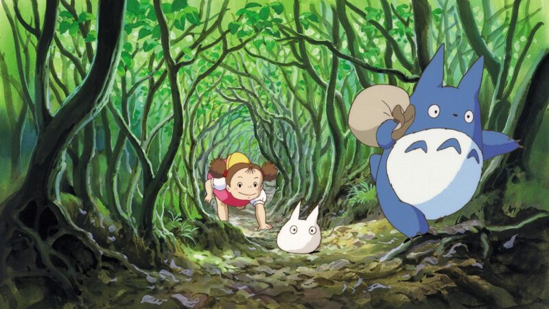 Hình nền Totoro dẫn các bạn vào khu rừng
