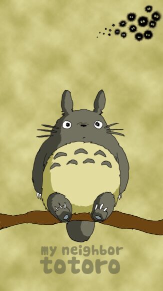 Hình nền Totoro đáng yêu cho điện thoại